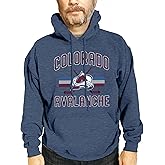 Wright & Ditson Adult NHL Faceoff Hockey Fleece Hooded Sweatshirt- Jersey Stripe - Soft Unisex Hoodie - Tag-Less Comfort
