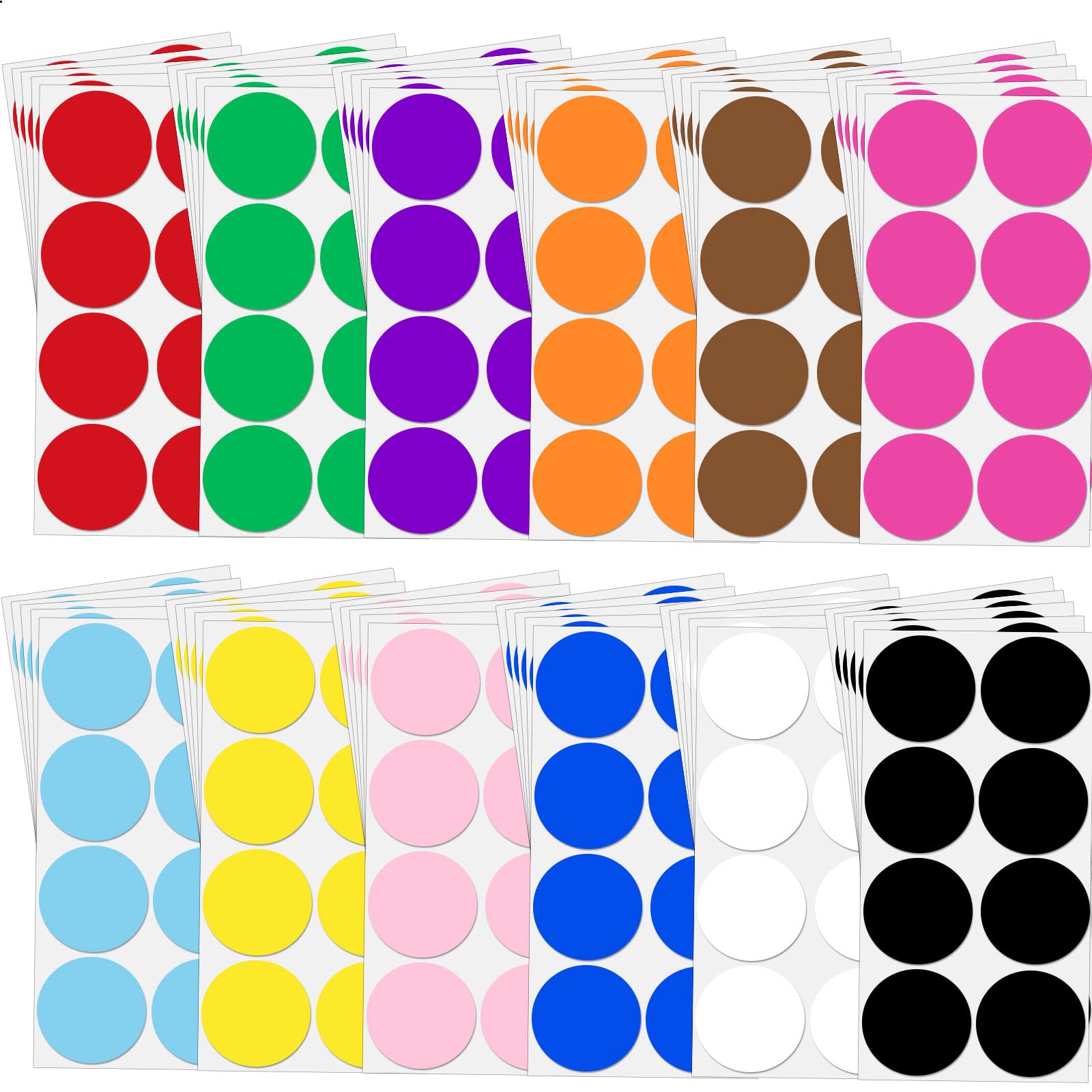 Photo 1 of 480 Pcs 2 Inch Colored Dot Stickers Round Color Coding Label Sticker Circle Moving Sticker Labels, 12 Assorted Colors Dot Stickers for Boxes Coloring Organizing Marking Classroom Decoration