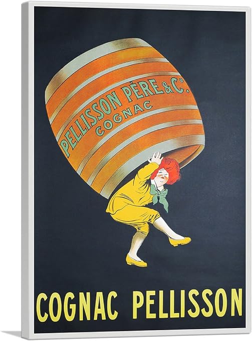 Amazon Com Artcanvas Pellisson Pere Co Cognac 1921 Canvas Art Print By Leonetto Cappiello 18 X 12 1 50 Deep Posters Prints
