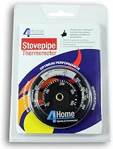 4yourhome Log Multifuel Stove Pipe Magnetic Thermometer Temperature Gauge view 3