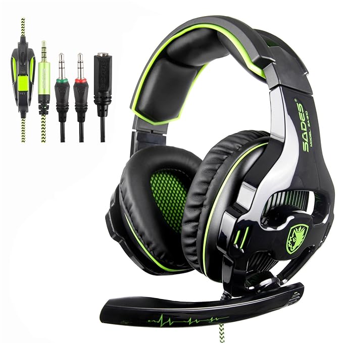 New Xbox One PS4 Gaming Headset with Microphones, Sades Amazon.co.uk