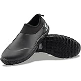 8 Fans Men's Garden Shoes Waterproof Rain Boots Neoprene Muck Mud Shoes with Memory Foam Insoles for Gardening, Farming