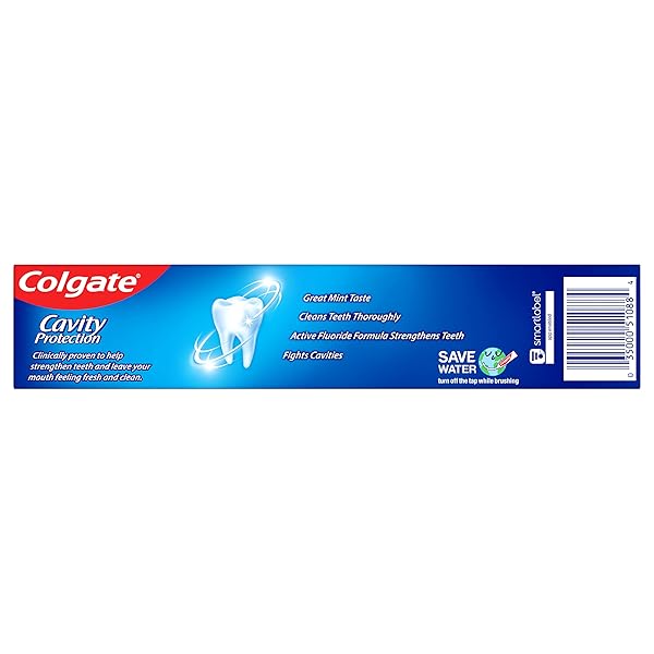 COLGATE CAVITY PROTECTION TOOTHPASTE WITH FLUORIDE, MINTY GREAT REGULAR FLAVOR, ANTI CAVITY TOOTHPASTE, 6 PACK, 6 OZ TUBES