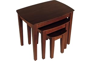 Winsome Bradley Nesting Tables, 21.9"H, 17.9"H, 14"H, Walnut