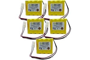 TOP BATTERY SOLUTIONS 5PC Lithonia 277ELNF ELB-4865N ELB4865N Replacement Battery