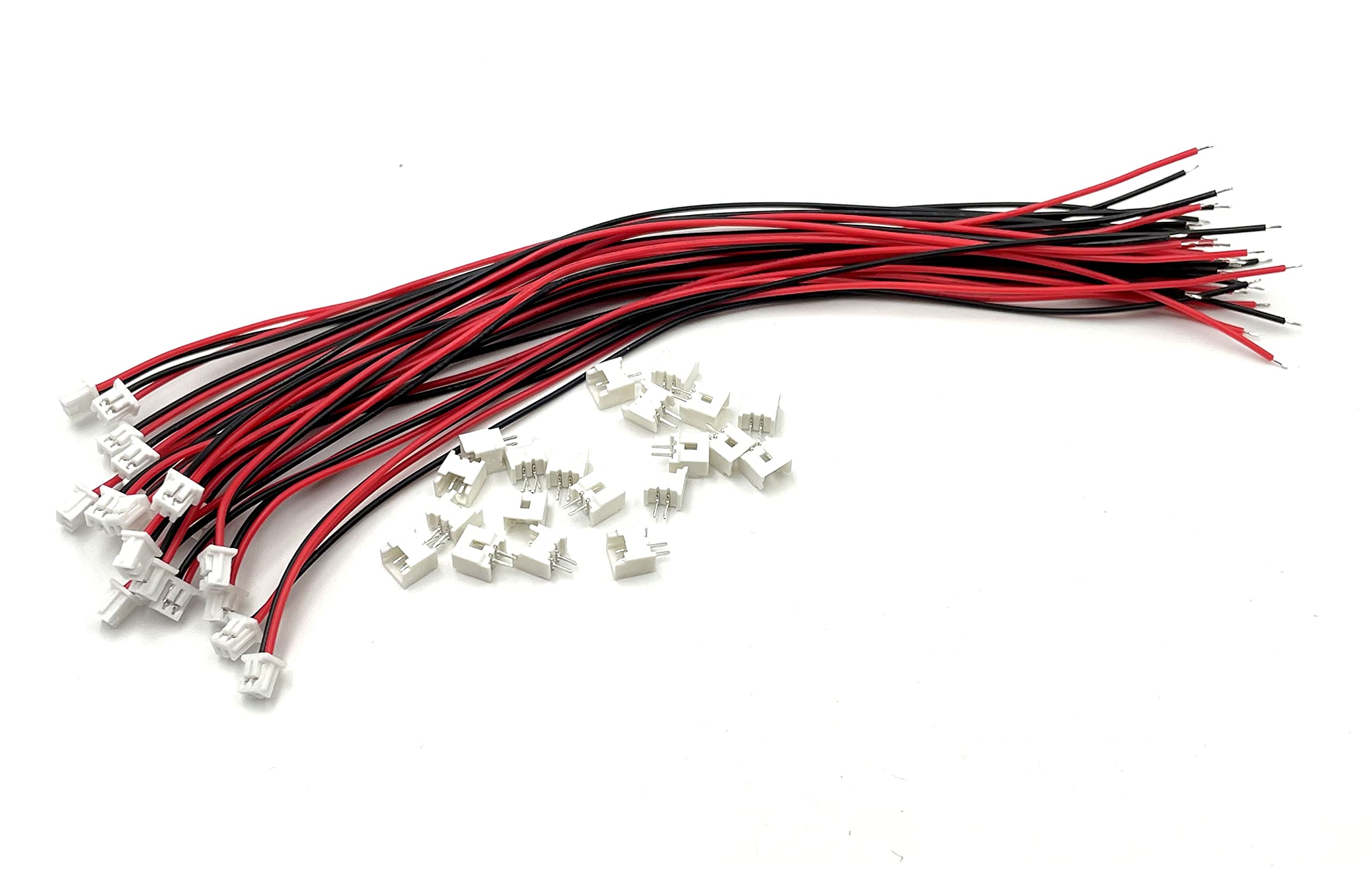 20 Set Micro JST MX 1.25mm 2Pins Connector Plug Socket 1.25mm Pitch Female & Male Connector PCB Socket 150mm Cable