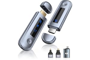 Beyn 4K Wireless HDMI Transmitter and Receiver, 4K Input & Output,2026 Upgraded LED Display,Plug and Play,Wireless HDMI Extender,Compatible with PC/Laptop/Camera/HDTV/Projector/TV Box