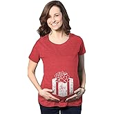 Maternity Belly Present Funny T Shirts Christmas Pregnancy Announcement T Shirt