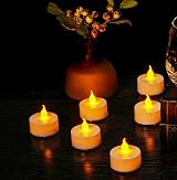 Anziner 12 Pack Flameless LED Tea Lights 200h Battery Operated Warm Flicker view 3