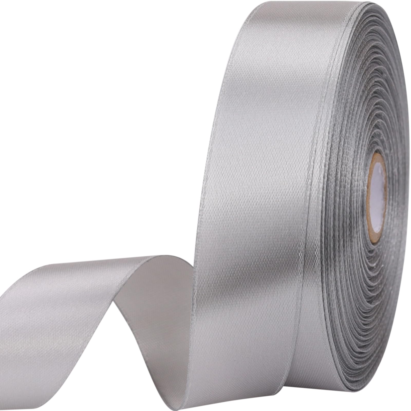 Photo 1 of 1 inches 50 Yard Grey Satin Ribbon for Gift Wrapping, Wedding, Crafts, Christmas,Easter, Floral, Hair, Invitation Decorations and More