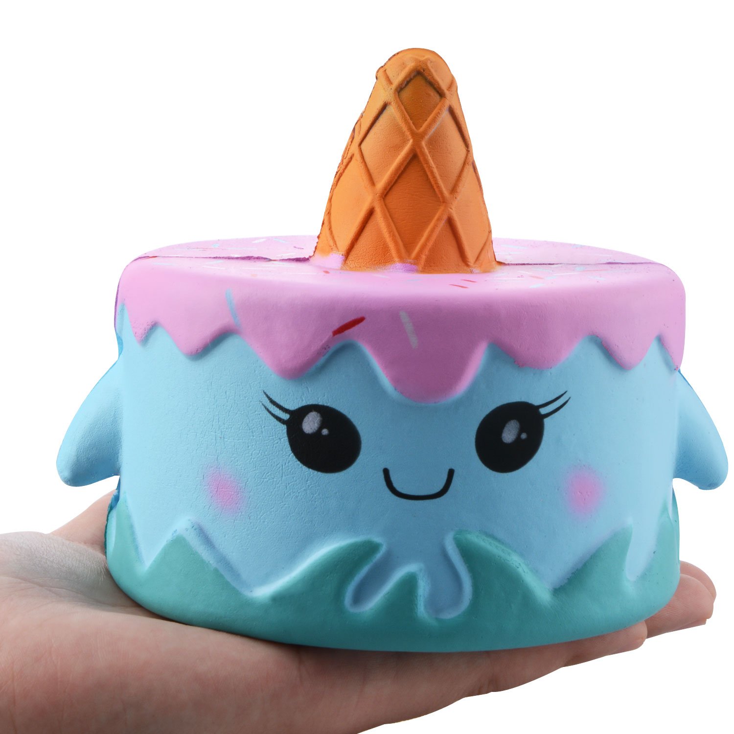 Slow Rising Squishies,ASDOMO 14CM Simulation PU Slow Rebound Unicorn Narwhal Mermaid Cake - Random Color 1PCS