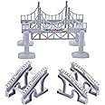 QUOXO Assembly Slope and Bridge Tracks Accessories Replacement ONLY, Fun Addition DIY Tracks Pieces for Education Tracks Playset(Bridge)