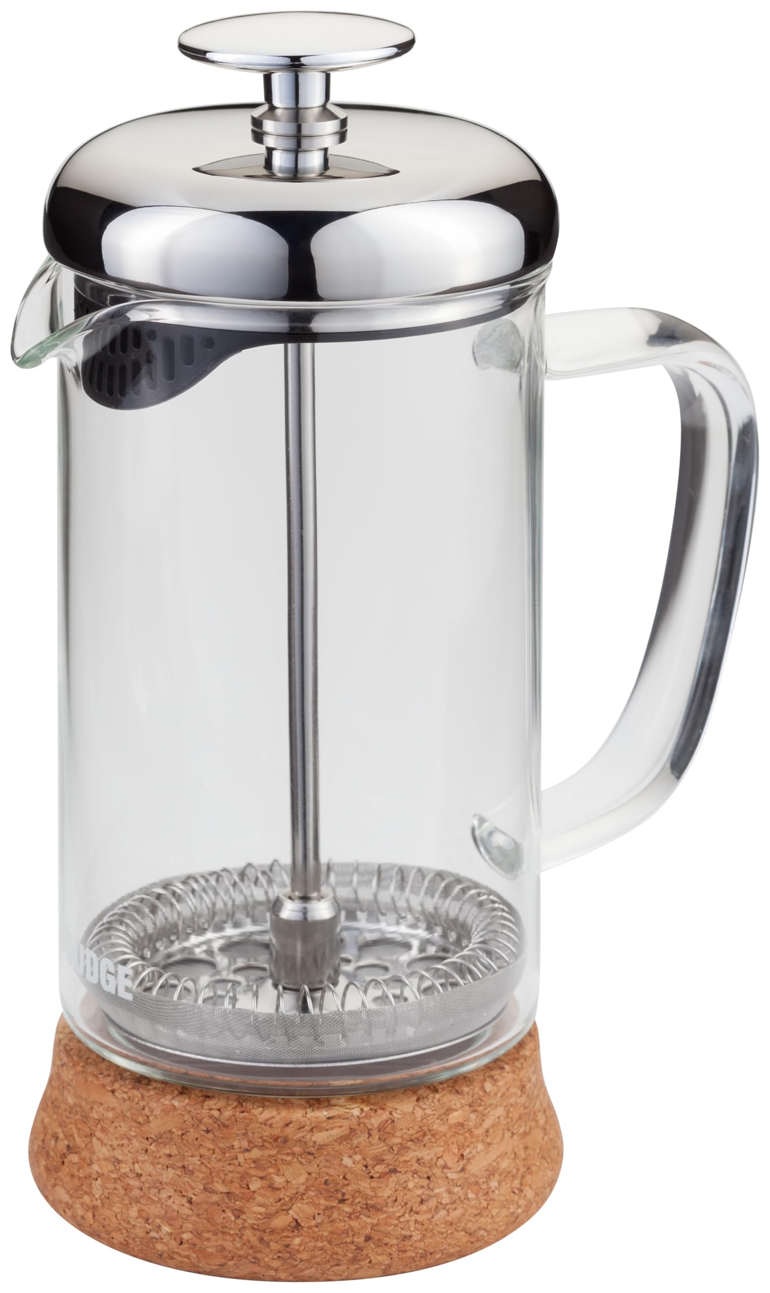 Judge Glass Cafetiere, 3 Cup Coffee Maker (350ml), Removable Cork Base, Scratch-Resistant, Dishwasher Safe - 25 Year Guarantee