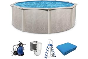 Aquarian Steel-Frame Above-Ground Pool Kit w/ Sand Filter & Pump, Phoenix, 15'