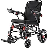 Serianie 39LB Ultra Lightweight 20 Miles Electric Wheelchairs for Adults, Foldable Motorized Wheelchair for Seniors, Long Travel Range Mobility Scooter, All Terrain Compact Portable Power Wheelchair