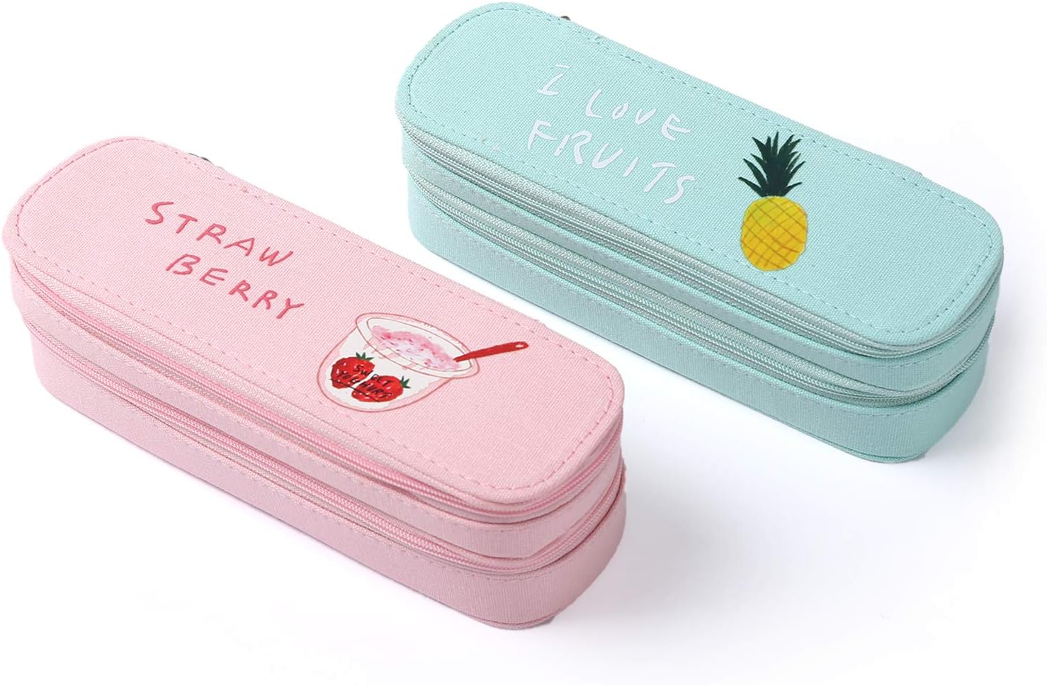 Amazon Co Jp 筆箱筆入れかわいい文房具ケースキャンバス男女兼用韓国風文房具二段果物柄ペンケース鉛筆ケースポーチ 配達3 5労働日まで ホーム キッチン