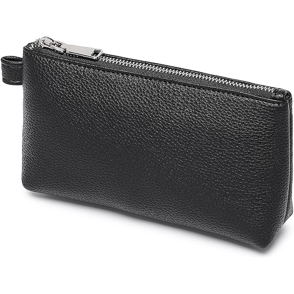 2 Pack Leather Zipper Coin Purse,Portable Change Wallet,Coin Pouch