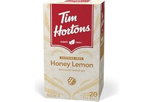 Tim Hortons Honey Lemon Herbal Tea, 20 Tea Bags, 36g (1.3oz), Import from Canada