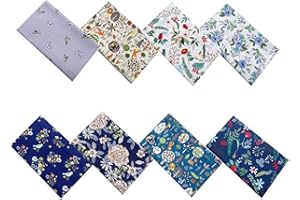 ABOOFAN Diy Patchwork Cloth Set 8pcs Hawaiian Style Cotton Fabric Multi-purpose for Sewing Crafts Random Style