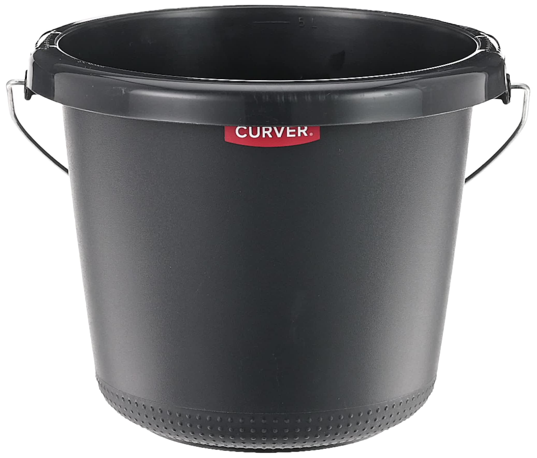 Curver Bucket, Anthracite, 5 Liter capacity, 24 x 24 x 19.5 cm