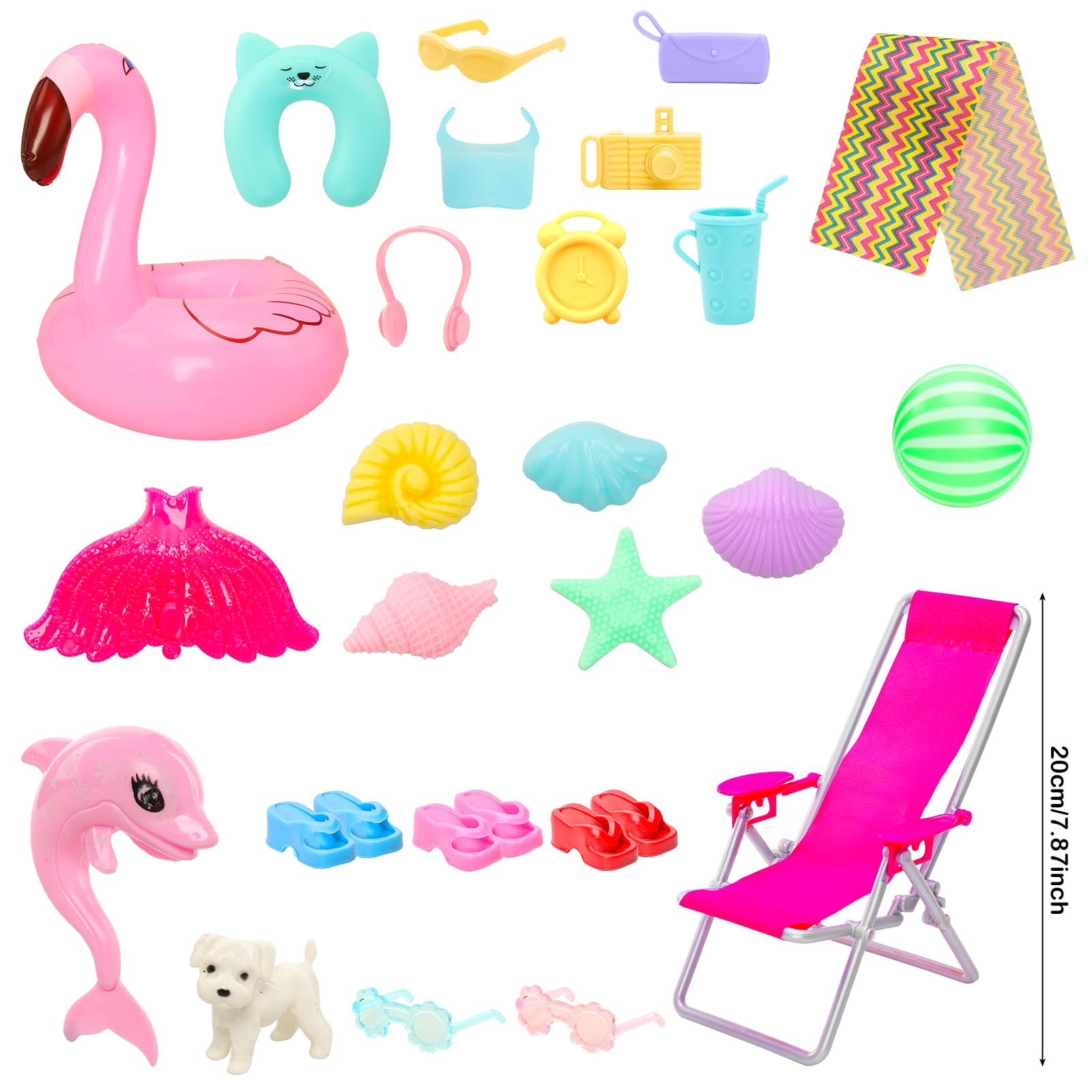 Mua BARWA Doll Pool Playset Clothes and Accessories Includes Pool Party ...