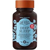 Herbs Etc, Deep Sleep, 120 Count | Holistic Sleep Supplement with Organic Chamomile, Lemon Balm, Passionflower, Melatonin-Free, Non-Habit Forming, Gluten-Free