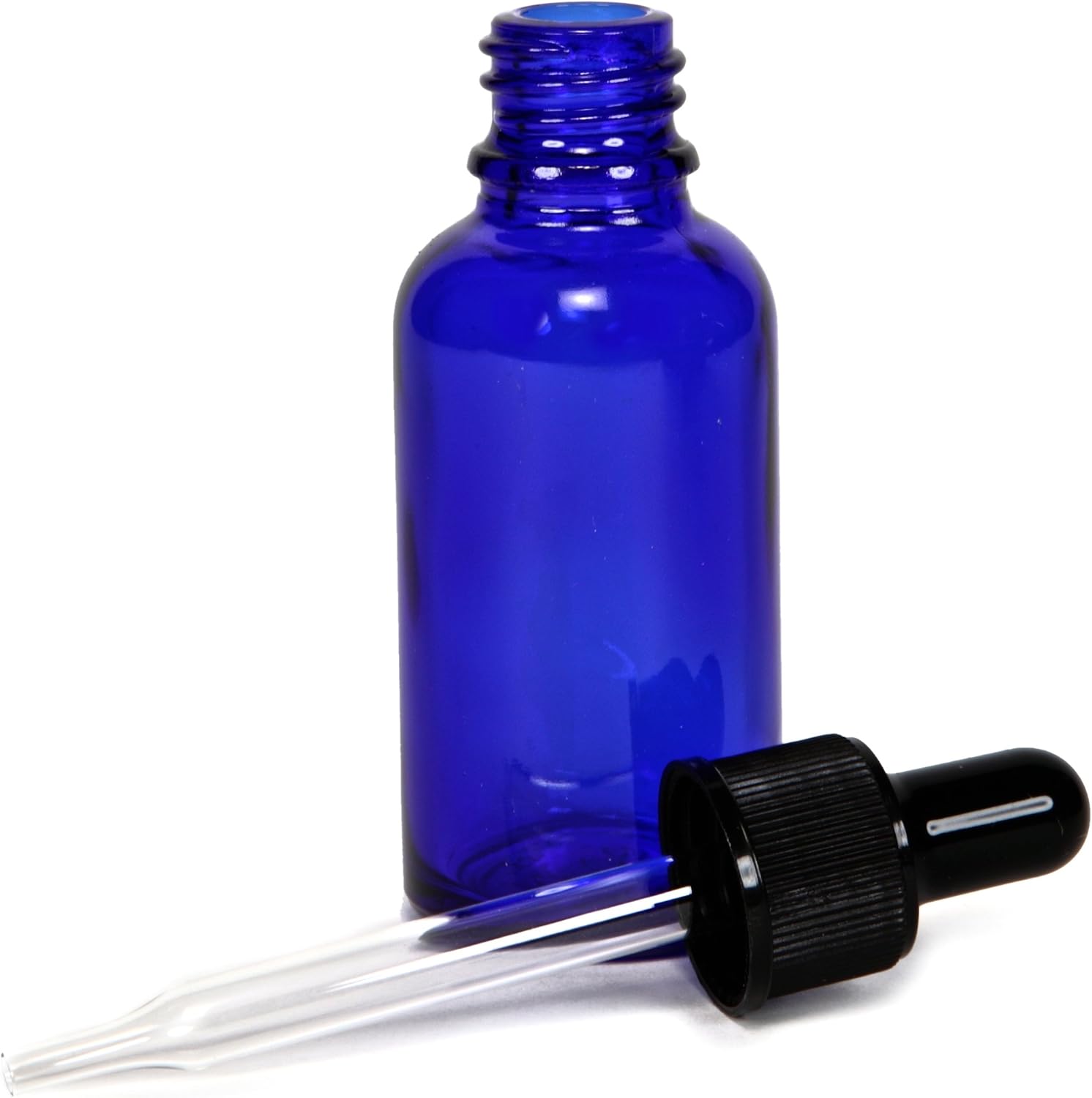 12, Cobalt Blue, 1 oz, Glass Bottles, with Glass Eye Droppers: Kitchen & Dining