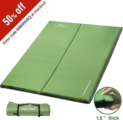 self inflating double camping mat
