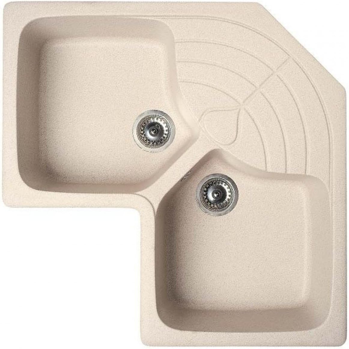 Lavello Angolare Da Bagno In Plastica Colorata - 27.5x35x11cm Senza Fori - Foto 2