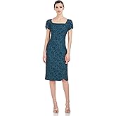 JS Collections Women's Square Neck Cocktail Dress