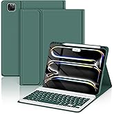 TaIYanG Keyboard Case for iPad Pro 11-inch M5/M4(2025/2024)- Detachable Magnetic Bluetooth Keyboard Case with Pencil Holder - Flip Stand Cover for iPad Pro 11 Inch 2024, Dark Green
