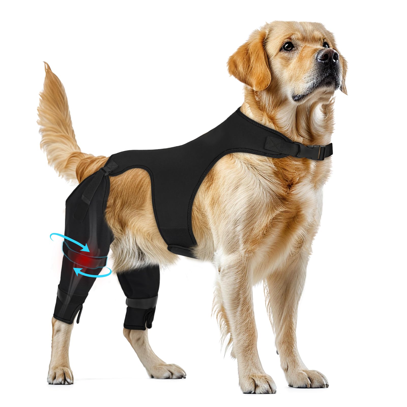 Photo 1 of Supet Dog Rear Leg Sleeve to Stop Licking- Potty-Friendly for TPLO ACL Surgery Leg Injuries, Chew Resistant Washable Recovery Sleeve, for Male and Female Pets (XL)