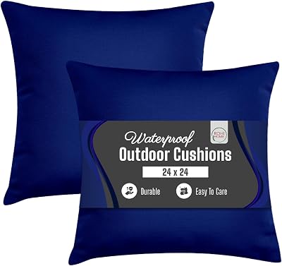 Rohi Waterproof Outdoor Cushion 2 Pack 24x24 In Premium Fabric