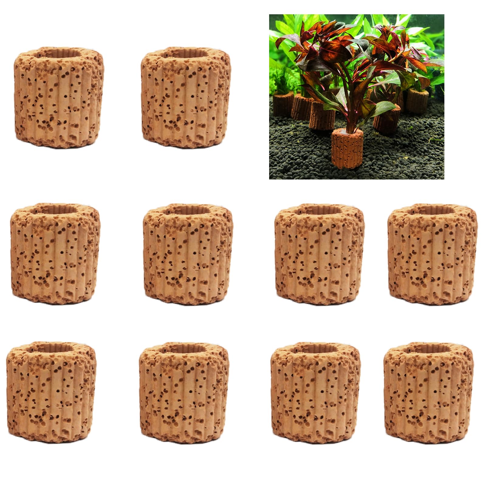Aquarium Filter Rings Aquarium Ceramic Rings Water Plant Rings Ceramic Water System Fixed Ring for Aquariums Aquarium Ceramic Rings Aquarium Water Flora Landscaping Solid Rings Pack of 10