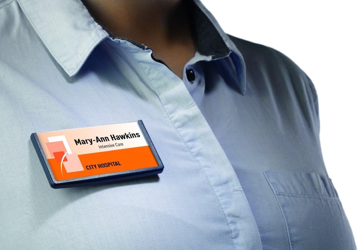 Durable 850207 Name Badge Frame with Magnet 30 x 60 mm - Dark Blue (Pack of 25) - Image 4