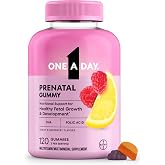 One A Day Prenatal Vitamins for Women Gummies- Pregnancy Vitamins for Women with Folic Acid, DHA, Iodine, Prenatal Gummies, Iron-Free, 120 Ct (Packaging May Vary)