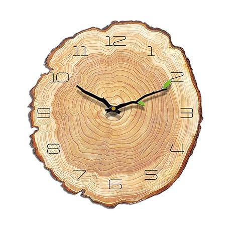 Amazon Vancore 掛け時計 木製 おしゃれ 木目 壁掛け時計 薄型 静音