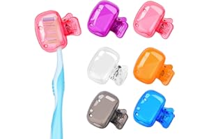 ATILOY 6 Pack Toothbrush Covers Portable Toothbrush Protector Coverings Clips Tooth Brush Storage Head Cover Cap Tooth Brush Covers for Kids Bathroom Home Travel Tooth Brush Case