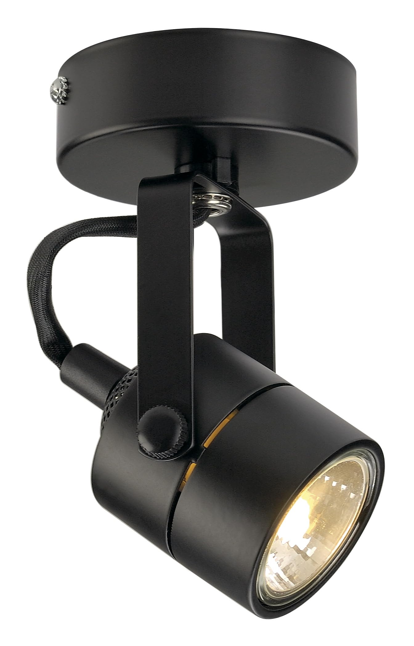 SLV Ceiling Spotlights - SPOT 79 Wall & Ceiling Light with GU10 Socket - Rotatable, Energy-Efficient Indoor Spot Lights for Living Room, Bedroom & Kitchen - 50W, 220-240V, 14 x 9.5 x 8.5 cm, Black