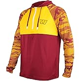 Zubaz NFL Men's Team Color Block Lightweight 1/4 Zip Hoodie with Camo Lines (Small - 5XL)