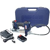 Lincoln 1884 PowerLuber 20 Volt Battery Powered Grease Gun with 36" Hose for Automotive, Agricultural, and Industrial Equipment, 10,000 PSI, Trigger-operated, 2-speed, (2) Lithium-Ion Battery Pack