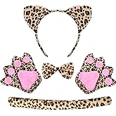 Tihebax Animal Costume Set - Animal Ears Headband, Nose and Tail, Bow Tie for Cospaly Party