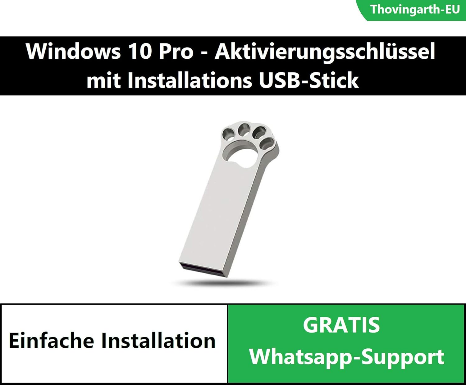 Windows 10 Professional Aktivierungsschlüssel (Vollversion) mit USBStick 32/64 Bit