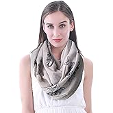 Lina & Lily Cat Animal Print Women's Infinity Scarf Lightweight