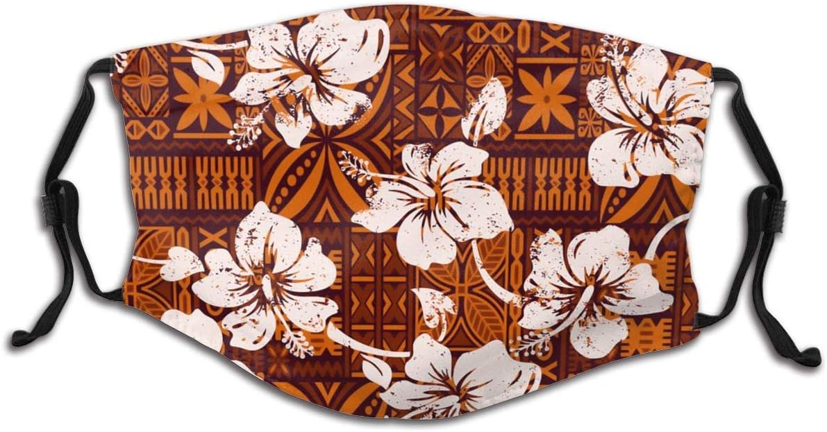 Cartoon Tropical Exotic Pattern Washable Kids Warm Mask, Children Reusable Outdoor Mask, Anti-Dust Masks with Activated Carbon Filter Adjustable Earloop
