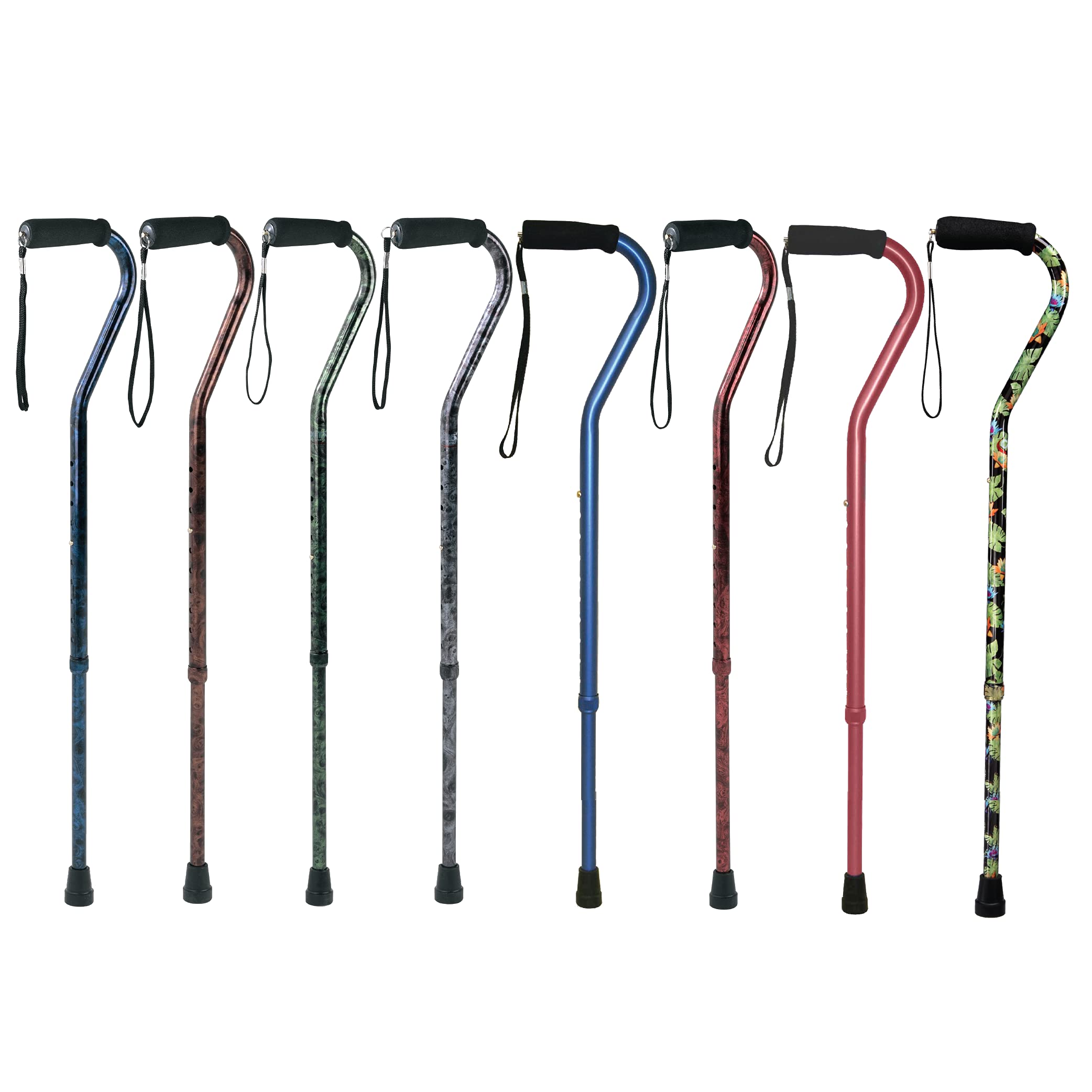 Carex Health Brands Designer Offset Cane, Bahama, 1 Count