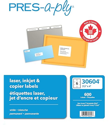 Amazon.com : PRES-a-ply Laser Address Labels, 1 x 2-5/8, White