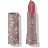 100% PURE Cocoa Butter Matte Lipstick Full Stay All Day Coverage, Lasting Moisturizing & Softening Natural Lip Color for All Skin Tones, Vegan Fruit Pigmented Plume Pink (Nude Pink Mauve) - 0.15 oz
