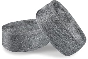 Sukh Steel Wool 0000 10oz(20ft) - 0000 Steel Wool for Glass Fine Steel Pads for Chrome or Wood Polishing Weep Hole Covers for Brick Walls Fill Fabric Metal Fabric Pad Mice Control