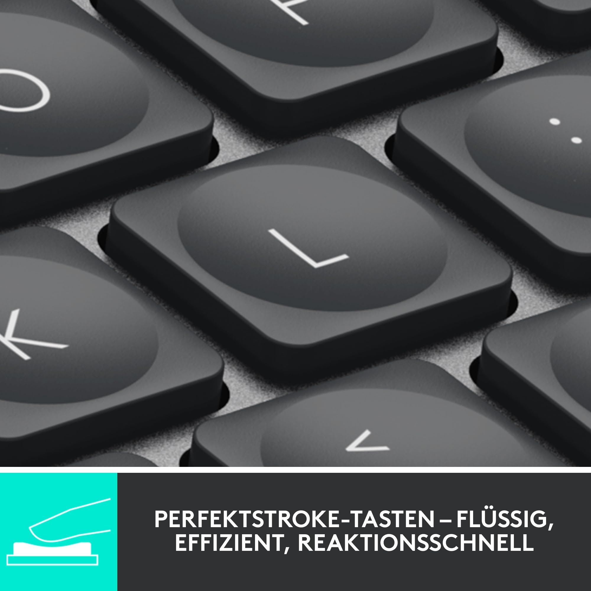 Logitech MX Keys Mini Kabellose Tastatur, Kompakt, Bluetooth, Hintergrundbeleuchtung, USB-C, Kompatibel mit Apple macOS, iOS, Windows, Linux, Android, Metallgehäuse - Dunkelgrau 2